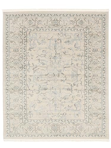 RugVista, Ziegler Manhattan, Teppich, Mittelflor, 200 x 250 cm, Rechteckiger, Orientalischer Teppich, Oeko-Tex Standard 100, Polypropylene, Flur, Schlafzimmer, Küche, Wohnzimmer, Weiss/Beige, Beige von RugVista