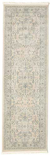 RugVista, Ziegler Manhattan, Mittelflor Teppich, 80 x 250 cm, Läufer, Orientalischer Teppich, Oeko-Tex Standard 100, Polypropylene, Flur, Schlafzimmer, Küche, Wohnzimmer, Schwarz/Grau von RugVista