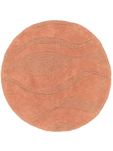 RugVista Breeze Badematte - Terrakotta Teppich Ø 70 Moderner, Rund Teppich von RugVista