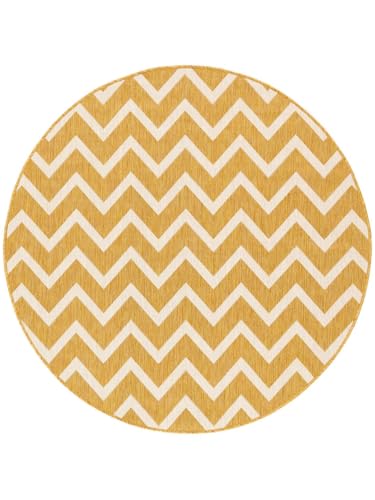 RugVista Capri, In & Outdoor Teppich, Rund, O 150 cm, Außenteppich, UV-beständig, Wasserabweisend, Allergikerfreundlich, Balkon, Innenhof, Garten und Terrasse, Gelb RugVista Capri, In & Outdoor Teppich, Rund, O 150 cm, Außenteppich, UV-beständig, Wasserabweisend, Allergikerfreundlich, Balkon, Innenhof, Garten und Terrasse, Gelb von RugVista