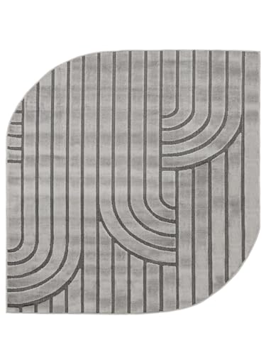 RugVista Flowie Teppich - Silbergrau Teppich 200x200 Moderner Teppich RugVista Flowie Teppich - Silbergrau Teppich 200x200 Moderner Teppich von RugVista