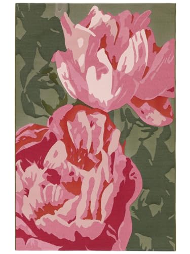 RugVista Rosabel Teppich - Rosa/Grün Teppich 140x200 Moderner Teppich von RugVista