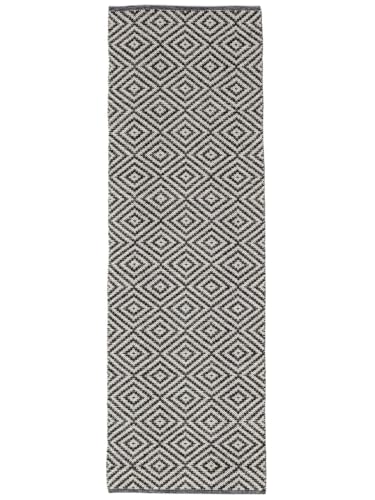 RugVista Solveig Teppich - Schwarz/Weiß Teppich 80x250 Orientteppich, Läufer von RugVista