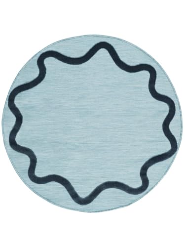 RugVista Svirla Teppich - Türkis Ø 150 RugVista Svirla Teppich - Türkis Ø 150 von RugVista