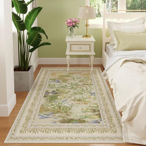 Rugcomf Waschbarer Teppich, Impressionisten-Stil, Vintage, rutschfest, niedriger Flor, kleiner Teppich für Schlafzimmer, Nachttisch, Küche, Eingangsbereich, Kinderzimmer, Büro, Studentenwohnheim Rugcomf Waschbarer Teppich, Impressionisten-Stil, Vintage, rutschfest, niedriger Flor, kleiner Teppich für Schlafzimmer, Nachttisch, Küche, Eingangsbereich, Kinderzimmer, Büro, Studentenwohnheim von Rugcomf