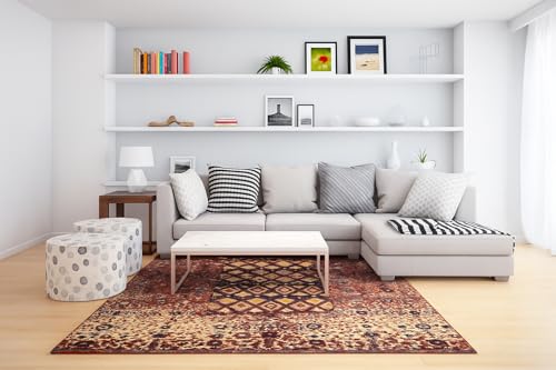 Rugeast Moderner handgeknüpfter Teppich 302x219 cm Multicolor | Wollteppich Unikat | Hochwertiger Design Teppich für Wohnzimmer & Gästezimmer von Rugeast