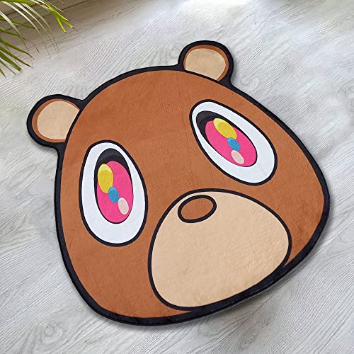 Rugendary LGBTQ Deko-Teppich mit Bärenkopf-Motiv, Hip-Hop-Liebhaber, Geschenkmatte, beliebte Musikzimmer-Dekoration, sehr weich, dicker Teppich (ultraweiche Qualität, 0,8 x 0,8 m) von Rugendary