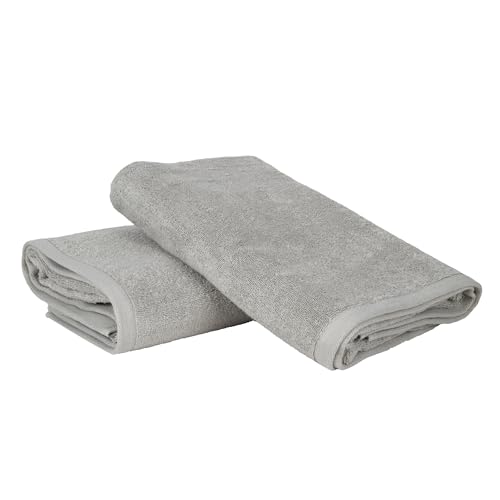 Ruggeri - Set 2 Dusch- und Badetücher 70 x 140 cm - 100% Reine Baumwolle extra weich - Handtuch-Kollektion - Let's Color! (Grau) von Ruggeri