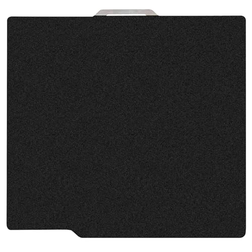 RugooSpink 257,5 x 257,5 mm Konstruktionsplatte für P1P P1S A1 X1 X1C X1E Bauschicht Feder Stahlblech Doppelseitig Schwarz textured PEI beheizte Bettplattform für Bambus 3D-Drucker von RugooSpink