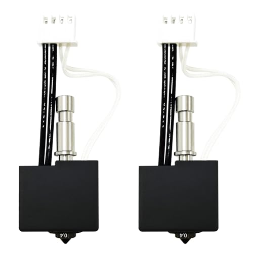 RugooSpink 2PCS 0.4MM Kobra S1 Hotend Kobra S1 Combo Hot End Kobra S1 Extruder Hotend mit gehärtetem Stahl Düse Kehlrohr Montage Kobra S1 Druckkopf Ersatz für Anycubic 3D Drucker von RugooSpink