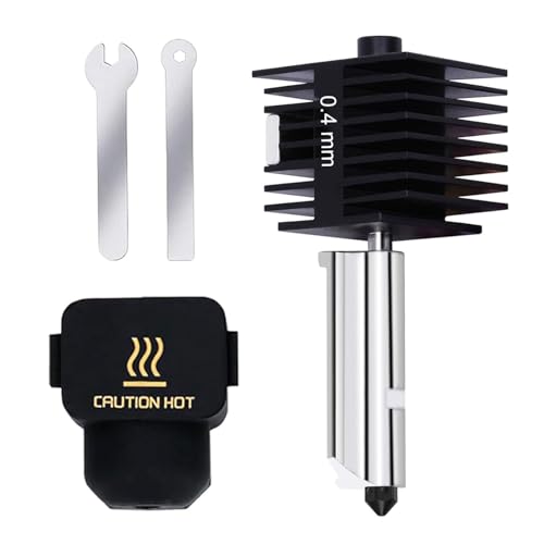 RugooSpink A1/A1 Mini Hotend Kit Hot End Montage Druckkopf Extruder mit Kühlkörper aus gehärtetem Stahl Düse Heater Block Ersatz-Hotend Zubehör für Bambu Lab 3D-Drucker von RugooSpink