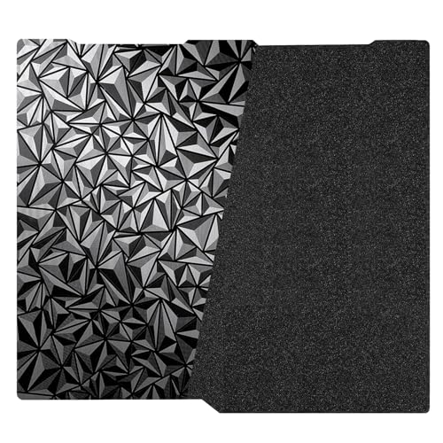 RugooSpink Kobra 3 Build Plate 256 x268MM Plate für Kobra 3 Combo Build Sheet Schwarz strukturiertes PEI +Diamond PEO Druckplattform Frühlingsstahlblech beheiztes Bett für Anycubic 3D Drucker von RugooSpink