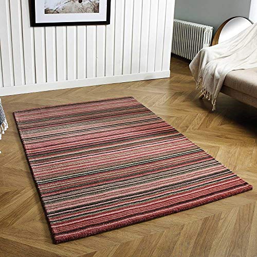 Rugs Direct Teppich, 100% Wolle, Rosa, 120 x 170 cm von Rugs Direct