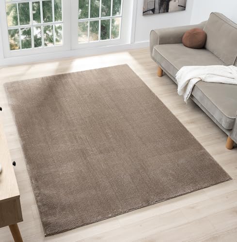 Moderner Wohnzimmerteppich, bequem, waschbar, Polyester, einfarbig, für den Innenbereich, mit niedrigem Flor, rutschfeste Filzunterseite, superweicher Teppich, Schlafzimmer, Flur, Dunkelbeige, 120 x Moderner Wohnzimmerteppich, bequem, waschbar, Polyester, einfarbig, für den Innenbereich, mit niedrigem Flor, rutschfeste Filzunterseite, superweicher Teppich, Schlafzimmer, Flur, Dunkelbeige, 120 x von Rugs by Desire