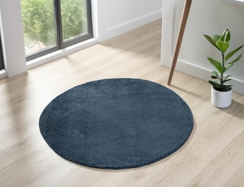 Moderner Wohnzimmerteppich, bequem, waschbar, Polyester, einfarbig, für den Innenbereich, mit niedrigem Flor, rutschfeste Filzunterseite, superweicher Teppich, Schlafzimmer, Flur, Marineblau, 100 x Moderner Wohnzimmerteppich, bequem, waschbar, Polyester, einfarbig, für den Innenbereich, mit niedrigem Flor, rutschfeste Filzunterseite, superweicher Teppich, Schlafzimmer, Flur, Marineblau, 100 x von Rugs by Desire