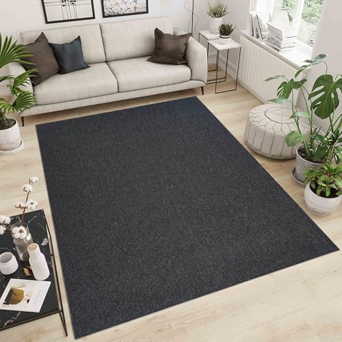 Rugs by Desire Simple Niederflor Teppiche Wohnzimmer - Moderne Getuftete Teppiche für Wohnzimmer mit Filzrückseite, Dunkelgrau, 80x150 cm Rugs by Desire Simple Niederflor Teppiche Wohnzimmer - Moderne Getuftete Teppiche für Wohnzimmer mit Filzrückseite, Dunkelgrau, 80x150 cm von Rugs by Desire