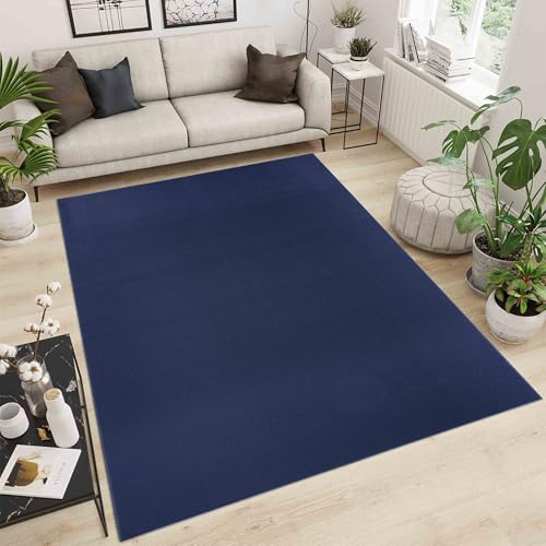 Rugs by Desire Simple Niederflor Teppiche Wohnzimmer - Moderne Getuftete Teppiche für Wohnzimmer mit Filzrückseite, Marineblau, 57 x 110 cm Rugs by Desire Simple Niederflor Teppiche Wohnzimmer - Moderne Getuftete Teppiche für Wohnzimmer mit Filzrückseite, Marineblau, 57 x 110 cm von Rugs by Desire