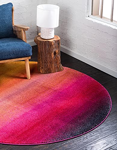 Rugs.com Hyacinth Collection Teppich, 2,4 m, rund, mittelgroß, perfekt für Küchen, Esszimmer von Rugs.com