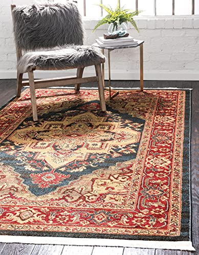 Rugs.com Sara Collection Teppich, 90 x 150 cm, Marineblau, mittelgroß, perfekt für Eingänge, Küchen, Frühstücksecken, Akzentstücke von Rugs.com