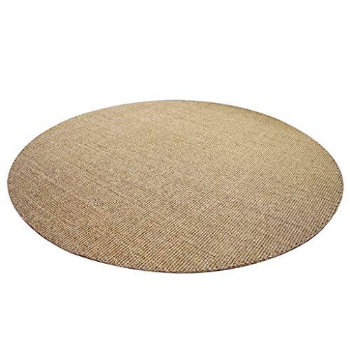 Runder Sisal-Teppich, handgefertigter, randloser Teppich, Wohnzimmer-Studieteppich von Rugs