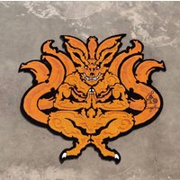 Orange Dragon Teppich/Handgemacht Geschenk Für Ihn Premium-Qualität Vatertagsgeschenk 5 Fuß von Rugs4u