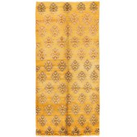 4.8x9.6 Ft Mid-Century Karapinar Teppich in Butterscotch Gelb Farbe. Ng238 von RugsCarpetsRunners