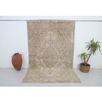 200x300, Teppich Für Wohnzimmer, Vintage Beige, Handgewebter 200x230, Teppich, Handgeknüpfter von RugsNatural