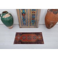 Handgemachte Türmatte Mit Ausgeblichener Pastell Mini Teppich | 70 X 40 cm von RugsNatural