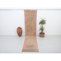 Vintage Oushak Teppichläufer 3x30 Kelim Teppich Aus Wolle & Baumwolle von RugsNatural