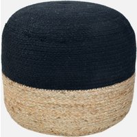 Hand-Woven Sari Chindi-Jute Pouf von RugsPavilion