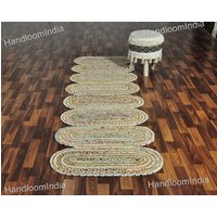 Weißer Baumwollteppich 7 X 3 M, Geflochtener Teppich Für Die Innenbereiche 10 25 cm Im Angebot Weißer Baumwollteppich 7 X 3 M, Geflochtener Teppich Für Die Innenbereiche 10 25 cm Im Angebot von RugsTresor