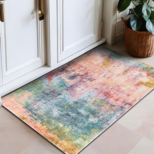 Rugshop Moderner Teppich im Used-Look, abstrakt, waschbar, rutschfest, 60 x 120 cm, Mehrfarbig Rugshop Moderner Teppich im Used-Look, abstrakt, waschbar, rutschfest, 60 x 120 cm, Mehrfarbig von Rugshop