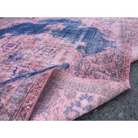 200x3000Er Teppich in Verblasstem Rosa Und Blau von RugsofIstanbul