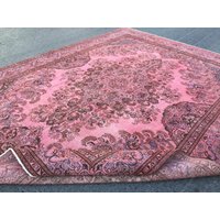 Übergroßer Rosa Brauner Teppich Für Wohnzimmer, Oushak Schlafzimmer Teppich, 230x320cm, R8522F71 von RugsofIstanbul