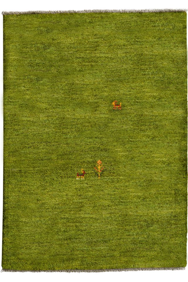 Rugtales Hochflor-Teppich Gabbeh 122x88cm, Rechteck, Handgemachtes Unikat, nachhaltig und fair gefertigt von Rugtales