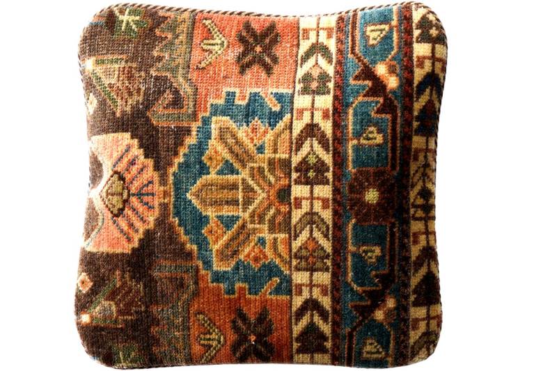Rugtales Kissenbezüge Kelim Kissen 40x40cm, Handgemachtes Unikat, nachhaltig und fair gefertigt von Rugtales