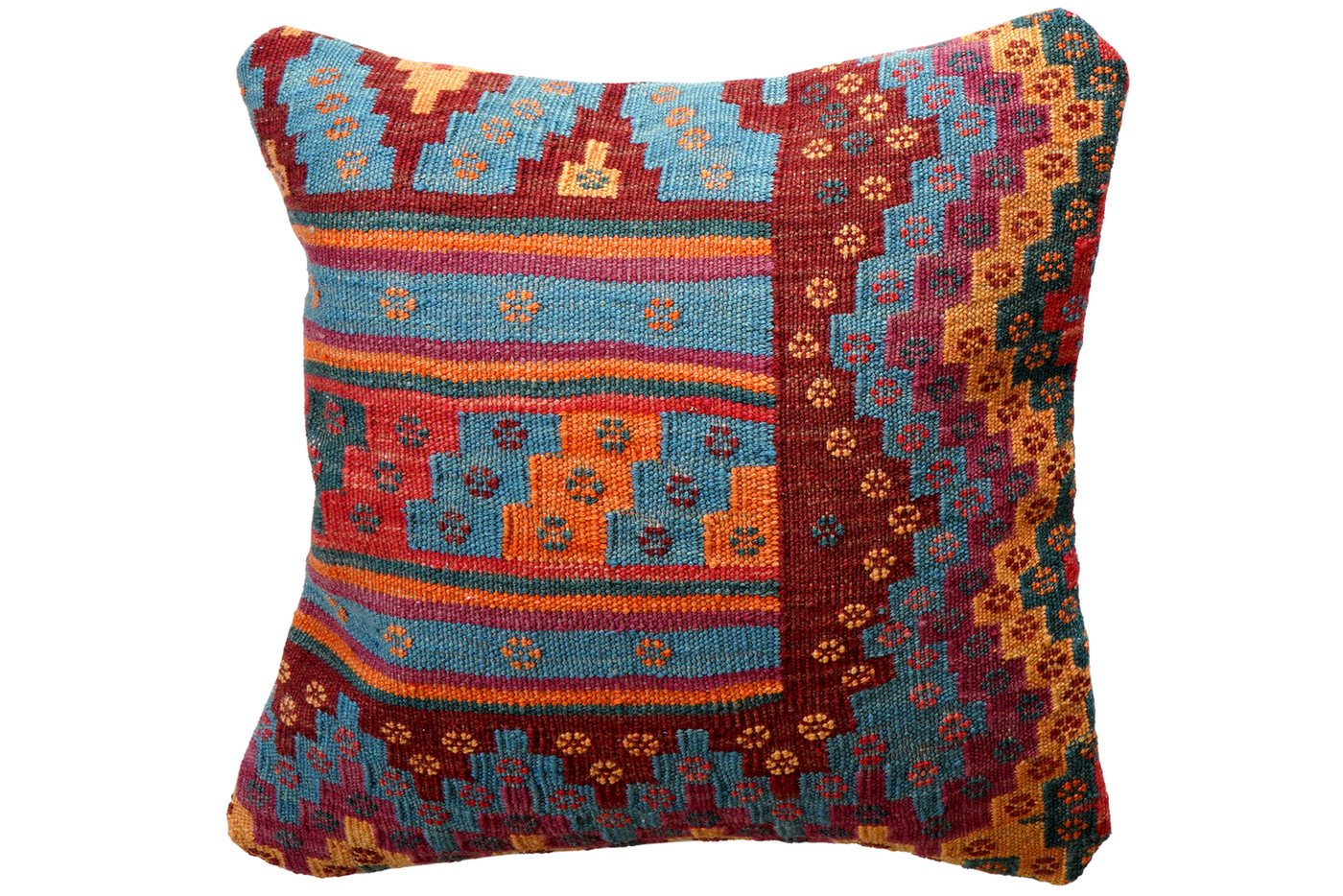 Rugtales Kissenbezüge Kelim Kissen 50x50cm, Handgemachtes Unikat, nachhaltig und fair gefertigt von Rugtales
