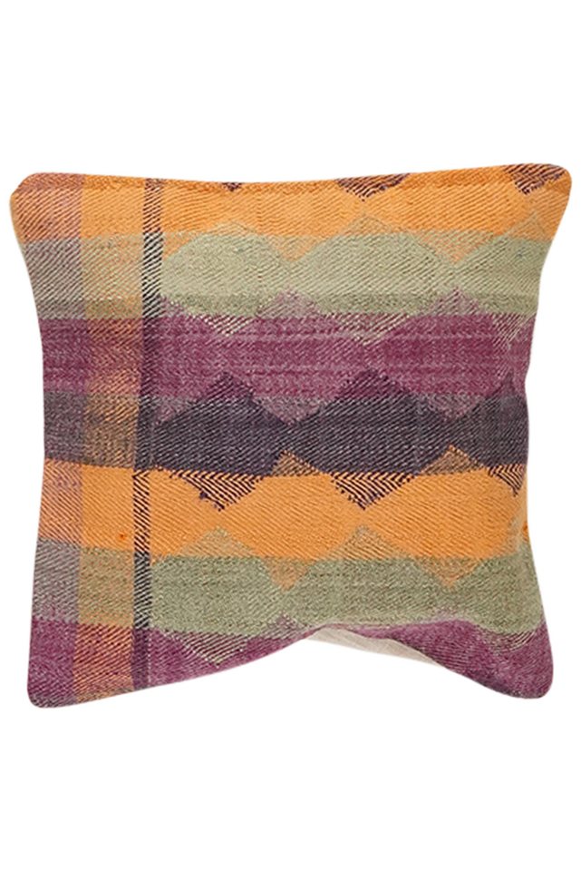 Rugtales Kissenbezüge Kelim Kissen 50x50cm, Handgemachtes Unikat, nachhaltig und fair gefertigt von Rugtales