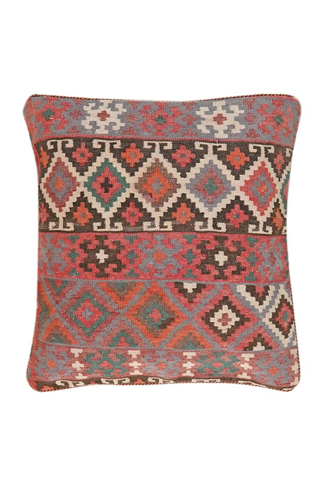 Rugtales Kissenbezüge Kelim Kissen 65x65cm, Handgemachtes Unikat, nachhaltig und fair gefertigt von Rugtales