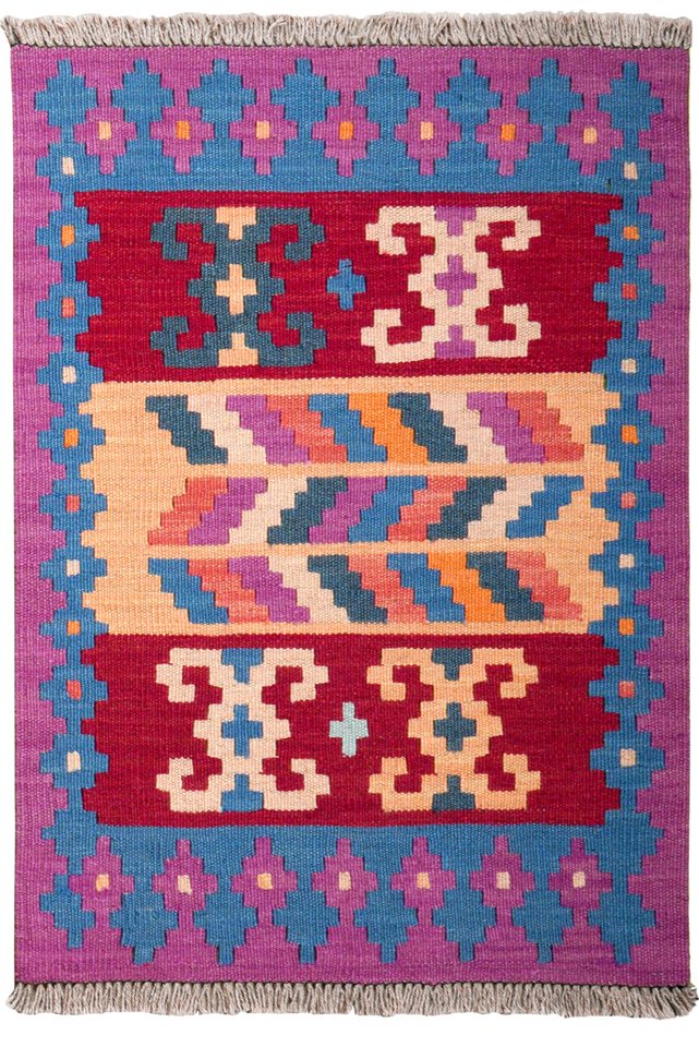 Rugtales Teppich Kelim Gashgai 88x63cm, Rechteck, Handgemachtes Unikat, nachhaltig und fair gefertigt von Rugtales