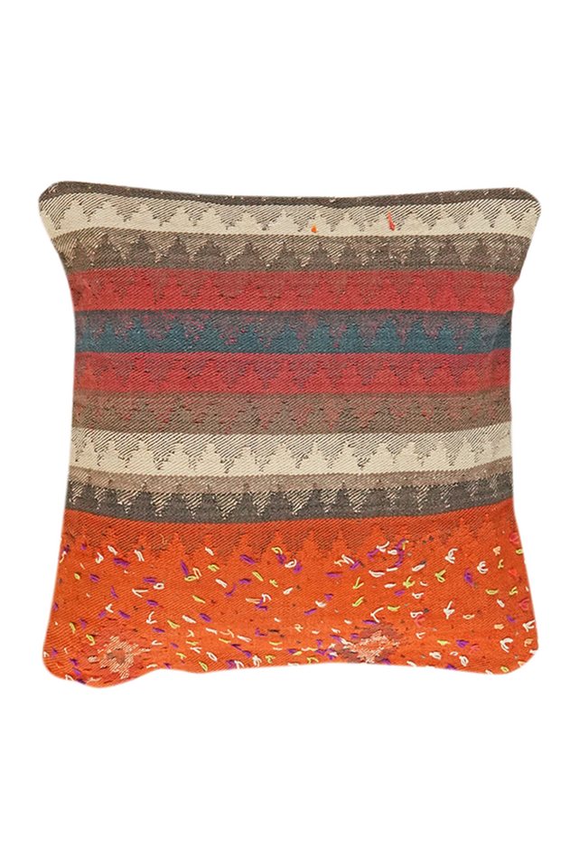 Rugtales Kissenbezüge Kelim Kissen 65x65cm, Handgemachtes Unikat, nachhaltig und fair gefertigt von Rugtales