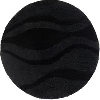 Breeze Badematte - Schwarz  Ø 90 von Rugvista