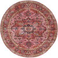 Georgia Oriental Teppich - Rot / Rosa  Ø 120 von Rugvista