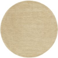 Handloom Teppich - Cremebeige  Ø 200 von Rugvista
