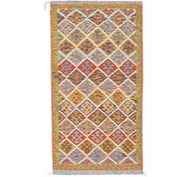 Kelim Afghan Old Stil Teppich 105x202 von Rugvista