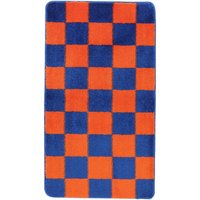 Luca Chess Badematte - Blau / Orange 67x117 von Rugvista