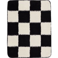 Luca Chess Badematte - Schwarz / Naturweiß 50x67 von Rugvista