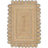 Mia Teppich - Beige / Blau 140x200 von Rugvista