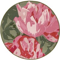 Rosabel Teppich - Rosa / Grün  Ø 100 von Rugvista