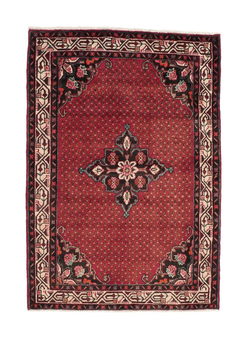 Hamedan Teppich 160x110 Rot (Iran) Handgeknüpft